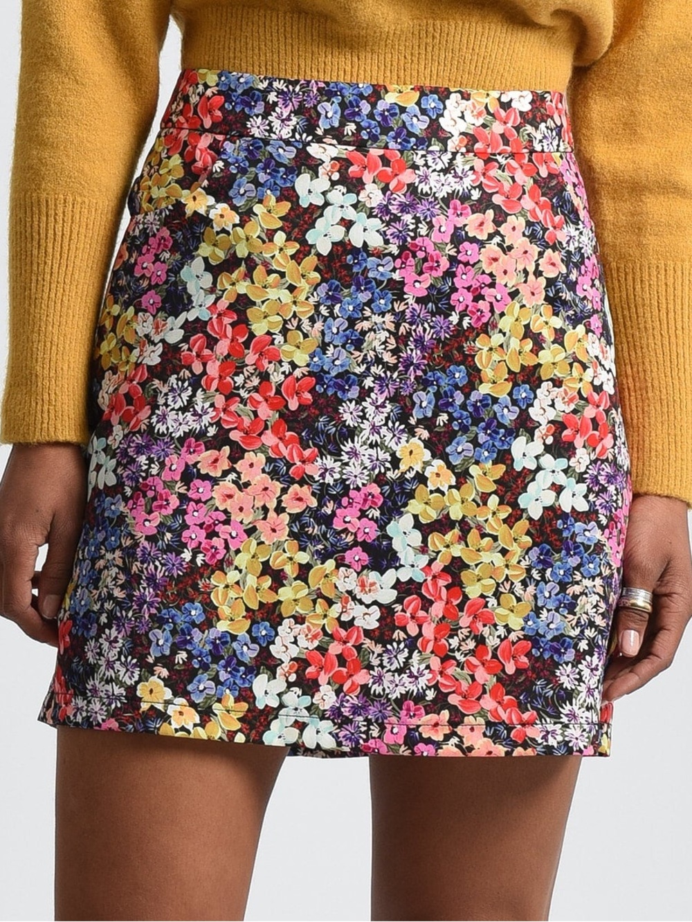 Molly Bracken Multicolor Floral Mini Skirt
